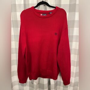 Chaps Men's Vibrant Red Crewneck Sweater
